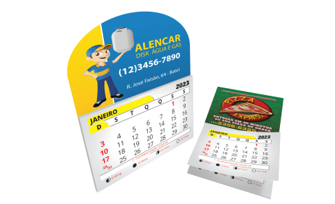Ímã c/ Faca Padrão e Calendário