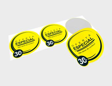 Adesivo para Vitrine Vinil 3x Círculos 39,5x40cm - 4x0 - 1 unid