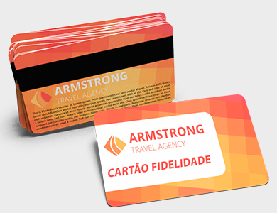 Cartão Fidelidade com Arte Única em PVC 0,76mm Cristal Frente e Verso 8,5x5,4cm - 4x4 - 100 unid