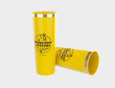 Copo Long Drink com Borda Metalizada 350ml - 1 Cor de Impressão - 1x1 - 10 unid
