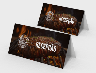 Display de Mesa Tipo A em PVC 0,5mm Fosco Frente e Verso 11,4x17,5cm - 4x0 - 50 unid