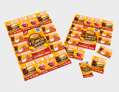 Folha Cupom de Desconto Couchê 120g Sem Verniz 15 Espaços 15x21 cm - 4x4 - 5000 unid