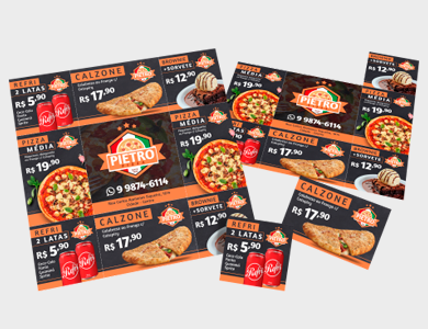 Folha Cupom de Desconto Couchê Fosco 170g UV Localizado 9 Espaços 21x21 cm - 4x0 - 2500 unid