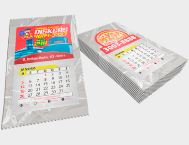 Ímã de Geladeira com Faca Padrão e Bloco de Calendário 2025 Supremo 8x5cm - 4x0 - 5000 unid