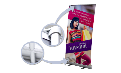 Roll Up com Lona 280g 85x225 cm (montado) - 4x0 - 10 unid